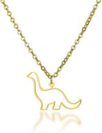 stainless dinosaur diplodocus gold plated stainless logo