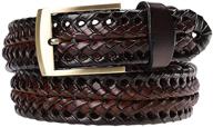 👗 earnda braided leather genuine buckle: stylish and durable women's belt логотип