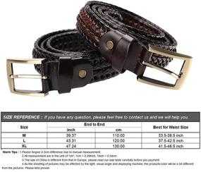 img 2 attached to 👗 Earnda Braided Leather Genuine Buckle: Stylish and Durable Women's Belt