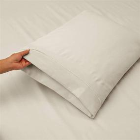 img 3 attached to 🛏️ Cotton RV King Sheets: Luxurious Giza Cotton Bed Sheet Set for Travel Trailers - 4 Piece RV Sheets (Ivory)
