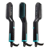 🧔 noxen beard straightener comb: electric heated hair growth grooming brush kit for men - professional dad gift set logo