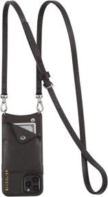 img 3 attached to Чехол-кошелек для телефона Emma Crossbody с черным кожаным бандольером и серебряными деталями для iPhone 8 Plus, 7 Plus, 6 Plus, 6s Plus - улучшенный SEO.