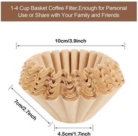 img 3 attached to 🌿 Biodegradable 1-4 Cup Basket Coffee Filters - Natural Brown, 100 Count