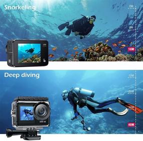 img 2 attached to 📸 ACTMAN Waterproof Action Camera 4K 20MP - Dual Screen WiFi Touch Screen Vlog Camcorder, 131ft Underwater Camera, EIS, Remote Control, Sport Camera with Charger & 2X 1350mAh Batteries