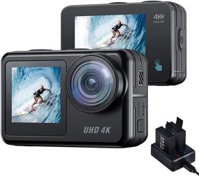 img 4 attached to 📸 ACTMAN Waterproof Action Camera 4K 20MP - Dual Screen WiFi Touch Screen Vlog Camcorder, 131ft Underwater Camera, EIS, Remote Control, Sport Camera with Charger & 2X 1350mAh Batteries