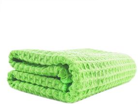 img 1 attached to 🚗 QualiKing Car Drying Towels: Super Absorbent Waffle Weave Microfiber Cloth for Large Car Detailing