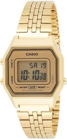 img 3 attached to 🕰️ Casio Women's Mid-Size Gold Tone Retro Digital Watch LA-680WGA-9DF