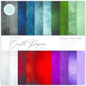 img 2 attached to Craft Consortium Double-Sided 12x12 Paper Pad - Grunge-Dark Tones, 30 Sheets, 20 Designs, Multi-Pack