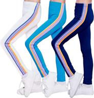 irelia girls leggings 3 pack - size 4-16, stretchy modal pants logo