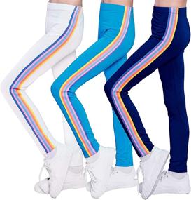 img 4 attached to Irelia Girls Leggings 3 Pack - Size 4-16, Stretchy Modal Pants