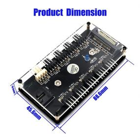 img 2 attached to 💨 Enhanced Cooling Efficiency: 10-Way 12V PWM Fan Hub Controller with Magnetic Standoff - Chassis and CPU Fan Combo - SATA Powered