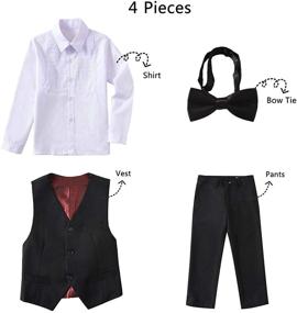 img 2 attached to 👔 Stylish and Complete Addneo Boys Formal Suits for Kids: The Perfect Outfit