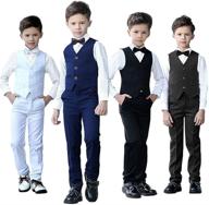 👔 stylish and complete addneo boys formal suits for kids: the perfect outfit logo