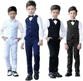 img 4 attached to 👔 Stylish and Complete Addneo Boys Formal Suits for Kids: The Perfect Outfit