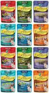 🐱 earthborn holistic мокрые корма для кошек без зерна в пакетиках: 6 вкусов, по 3 унции каждый (всего 12 паков) - полезный обед для вашего кошачьего друга. логотип