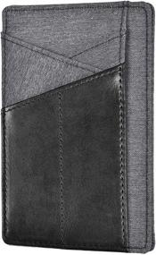 img 4 attached to Genuine Leather Minimalist Wallet for Men: Blocking Card Cases & Money Organizers