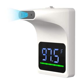 img 4 attached to Wall Mounted Contactless Thermometer for Adults - Infrared Forehead/Body Temperature Scanner with Fever Alarm - LCD Display for Instant Accurate Readings (Battery NOT Included)