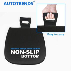 img 1 attached to 🪑 Gel Seat Cushion Cooling Coccyx Orthopedic Breathable Car Seat Cushion - AUTOTRENDS-SJ164A016-1, Black