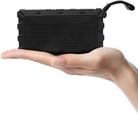 img 4 attached to 🔊 Kong Kim Wireless Waterproof Bluetooth Speaker - Portable Mini Pocket Size Handsfree 5W Loud Sound Box, IP67 Floating for Swimming Pool, Bathroom, Shower, Beach, Outdoor Sports - Black