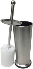 img 1 attached to 🚽 Luxe Linen Store V-Shape Stainless Steel Toilet Brush & Holder - Premium Bathroom Cleaning Accessory, TB025931