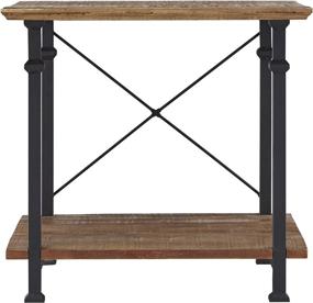 img 3 attached to 🏠 Rustic Brown Homelegance Factory 24'' x 22'' End Table