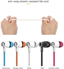 img 1 attached to Candy Color Original Earphones With Microphone Super Bass Noodle Line Earbuds Headphones Headset For IPhone 6 6S Xiaomi Smartphone (Blue)