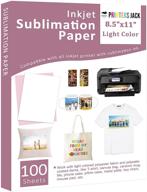 🖨️ 100 sheets sublimation paper heat transfer 8.5" x 11" for epson, sawgrass, ricoh inkjet printers with sublimation ink - ideal for diy t-shirt and mug designs logo