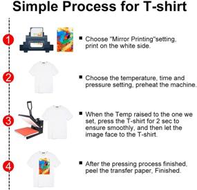 img 2 attached to 🖨️ 100 Sheets Sublimation Paper Heat Transfer 8.5" x 11" for Epson, Sawgrass, Ricoh Inkjet Printers with Sublimation Ink - Ideal for DIY T-shirt and Mug Designs