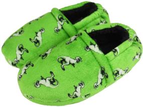 img 4 attached to 👦 Cozy Memory Foam Slippers for Boys - Plush Indoor Slip-On Shoes