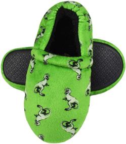 img 2 attached to 👦 Cozy Memory Foam Slippers for Boys - Plush Indoor Slip-On Shoes