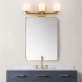 img 3 attached to 💡 Vintage Industrial Wall Sconce - 3 Light Bathroom Vanity Fixture with Frosted Glass