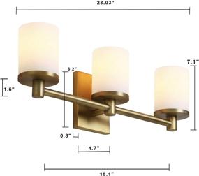 img 1 attached to 💡 Vintage Industrial Wall Sconce - 3 Light Bathroom Vanity Fixture with Frosted Glass