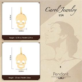 img 3 attached to 💀 Carol Jewelry 14k Solid Yellow Gold Skull Pendant: A Versatile Accessory for Men, Boys, Women, and Girls