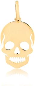 img 4 attached to 💀 Carol Jewelry 14k Solid Yellow Gold Skull Pendant: A Versatile Accessory for Men, Boys, Women, and Girls