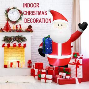 img 2 attached to 🎅 Enhance your Festive Look with IIDEE 4ft Christmas Inflatable Santa Claus - Outdoor Yard Decorations with LED Lights!