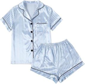 img 4 attached to 👚 Lyaner Women's Striped Pajama Set - Sleepwear in Lingerie, Sleepwear & Lounge