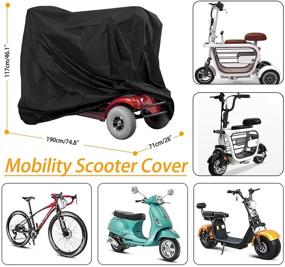 img 3 attached to 🛡️ Waterproof Mobility Scooter Cover for Scooter Powerchair and Electric Powered Transport - 74.8 x 27.9 x 46.0in