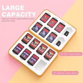 img 3 attached to 🍊 MoKo 16 Game Card Case for Nintendo Switch/Switch Lite/Switch OLED 2021 | SD Card & Game Card Holder Cartridge Storage Box – Orange Dog
