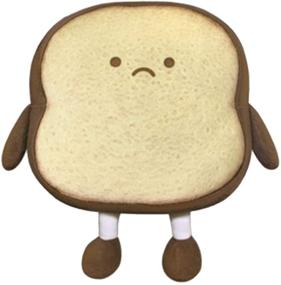 img 3 attached to Sliced Bread Pillow - DENTRUN Toast Shape Plush Pillow with Facial Expression, Soft Bread Food Sofa Cushion Stuffed Doll Toy for Kids & Adults - Perfect Gift for Home, Bed Room Decor (Sizes S-XL, Available in Sunday/Monday)
