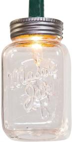 img 1 attached to Kurt Adler 10-Light Clear Mason Jar Light Set, UL-Certified