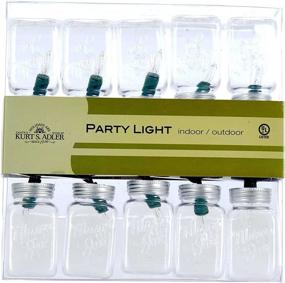 img 3 attached to Kurt Adler 10-Light Clear Mason Jar Light Set, UL-Certified