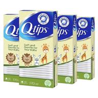 👼 q-tips cotton swabs, baby 170 count (4-pack) logo