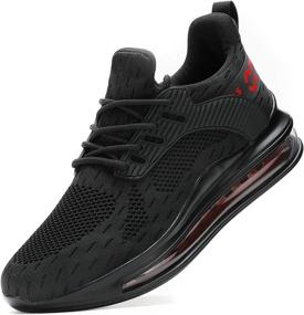 img 4 attached to Running Basketball Sneakers Breathable Trainers Men's Shoes