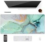 idonzon extended gaming mouse pad: extra large xxl desk mat with cute abstract marble design, waterproof, non-slip base & stitched edges - perfect for work and gaming logo