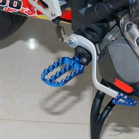 img 2 attached to 🏍️ Enhance Your Riding Experience with NNICECNC Rally Style Wide Rider Motorcycle Foot Pegs Compatible with Husqvarna 701 Enduro/701 Supermoto and More!