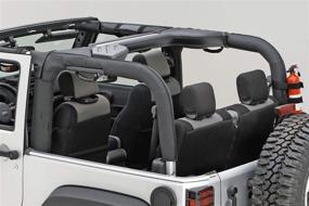 img 1 attached to 🚙 Rugged Ridge 13613.02 Roll Bar Cover: Durable Black Polyester for 07-18 Jeep Wrangler JK