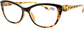 img 3 attached to Women's Rectangular Cateye Clear Lens Glasses with Bifocal Reading Lens – Stylish & Functional Eyewear