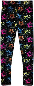 img 1 attached to 🌟 High Rise Syleia Leggings with Star Pattern for Girls