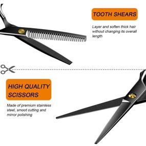img 2 attached to Scissors Professional Stainless Thinning Kit Hairdressing