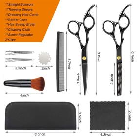 img 1 attached to Scissors Professional Stainless Thinning Kit Hairdressing